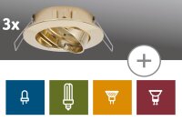 Paulmann 2easy Premium Einbauleuchten 3er Spot-Set schwenkbar 51mm Gold