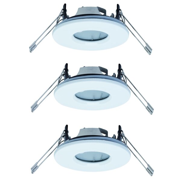 Paulmann 2easy Premium Einbauleuchten 3er Spot-Set starr IP65 51mm Weiß