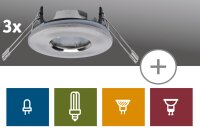Paulmann 2easy Premium Einbauleuchten 3er Spot-Set starr IP65 51mm Eisen gebürstet