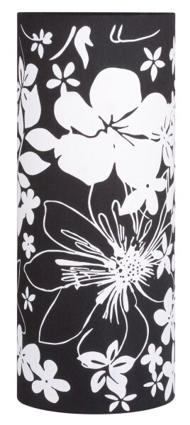 Paulmann Living 2Easy Schirm Cilento Floral Schwarz Stoff Lampenschirm E27