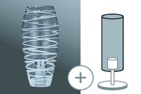 Paulmann Living 2Easy Glas Volta Transparent/Weiß Glas