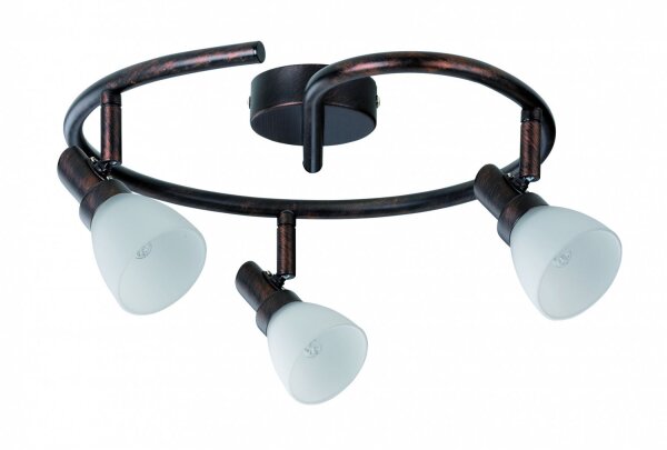 Paulmann Spotlight Classico Twister 3x42W G9 Rusty Iron 230V Metall/Glas