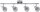 Nice Price Nice Price Spotlights A12 Balken 4x33WG9 230V Chrom Metall