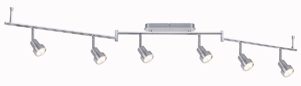 Paulmann Arioso Balken 6x3W Alu gebürstet 230V warmweiß Deckenlampe 6x255 lm 2700 Kelvin
