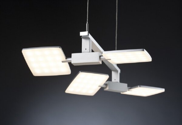 Paulmann Living Pendelleuchte Pad 4x5W LED Alu gebürstet/Chrom 230V