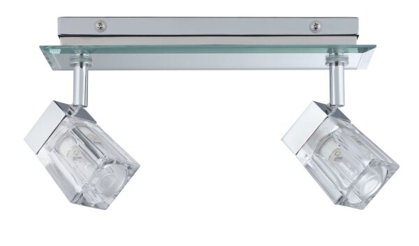 Paulmann WallCeiling Trabani IP44 2x20W G9 Chrom/Transparent 230V Metall/Glas