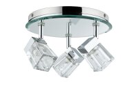 Paulmann WallCeiling Trabani IP44 3x20W G9 Chrom/Transparent 230V Metall/Glas