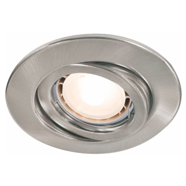 Paulmann Quality Einbauleuchten Set schwenkbar LED 3x3,5W 230V GU10 51mm Eisen gebürstet/Stahlblech