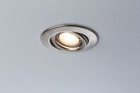 Paulmann Quality Einbauleuchten Set schwenkbar LED 3x3,5W 230V GU10 51mm Eisen gebürstet/Stahlblech
