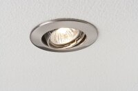 Paulmann Premium Einbauleuchten schwenkbar max.50W 12V GU5,3 51mm Eisen gebürstet/Alu Zink