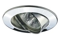 Paulmann Premium Einbauleuchten schwenkbar max.50W 12V GU5,3 51mm Chrom/Alu Zink