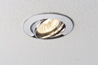 Paulmann Premium Einbauleuchten schwenkbar max.50W 12V GU5,3 51mm Chrom/Alu Zink
