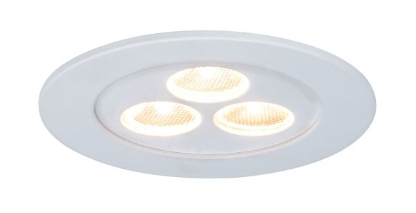 Paulmann Möbel Einbauleuchten Flat LED 1x3,6W 350mA 75mm Weiß matt/Alu