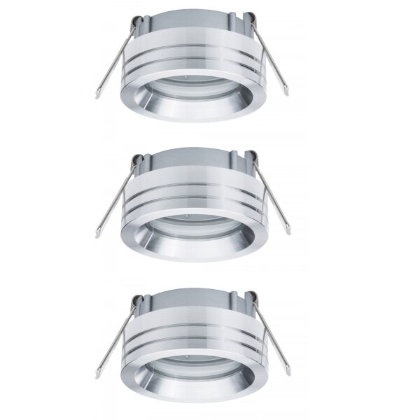 3er Spot-Set  Paulmann 2Easy Premium Einbauleuchten Curl schwenkbar 51mm Alu