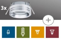 3er Spot-Set  Paulmann 2Easy Premium Einbauleuchten Curl schwenkbar 51mm Alu
