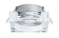 3er Set  Paulmann Premium Einbauleuchten Glas Quadro starr 51mm Klar/Glas