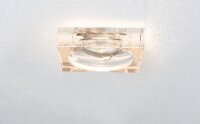 3er Set  Paulmann Premium Einbauleuchten Glas Quadro starr 51mm Klar/Glas