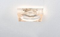 3er Set  Paulmann Premium Einbauleuchten Glas Quadro starr 51mm Klar/Glas