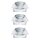 3er Set  Paulmann Premium Einbauleuchten Glas Quadro starr 51mm Klar/Glas