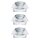 3er Set  Paulmann Premium Einbauleuchten Glas Quadro starr 51mm Klar/Glas