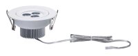 Paulmann Premium Einbauleuchten Snowy schwenkbar LED 1x3,6W 350mA 95mm Weiß matt/Alu