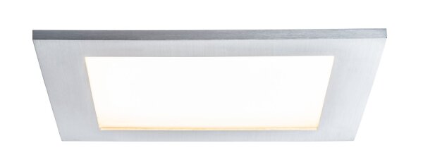 Paulmann Premium Einbauleuchten Set Panel IP44 eckig LED 1x11W 2700K 230V Alu gebürstet/Sat Alu/Kunststoff