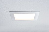 Paulmann Premium Einbauleuchten Set Panel IP44 eckig LED 1x11W 2700K 230V Alu gebürstet/Sat Alu/Kunststoff