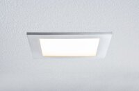 Paulmann Premium Einbauleuchten Set Panel IP44 eckig LED 1x11W 2700K 230V Alu gebürstet/Sat Alu/Kunststoff