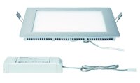 Paulmann Premium Einbauleuchten Set Panel eckig LED 1x15W 2700K 15VA 230V/350mA 210mm Alu gebürstet/Alu