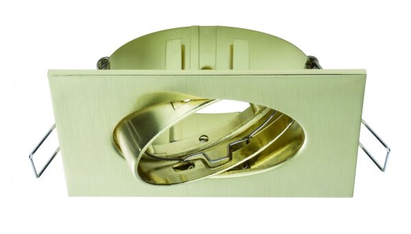 Paulmann 2Easy Premium Einbauleuchten 3er Spot-Set Quadro schwenkbar 51mm Messing gebürstet