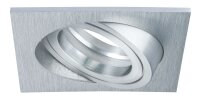 Paulmann Premium Einbauleuchten Drilled Alu eckig schwenkbar max.1x40W 230/12V GU5,3 51mm Alu gebürstet