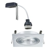 Paulmann Premium Einbauleuchten Drilled Alu eckig schwenkbar max.1x40W 230V GU10 51mm Alu gebürstet