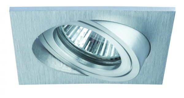 Paulmann Premium Einbauleuchten Set Drilled Alu eckig schwenkbar 3x40W 230V GU10 51mm Alu gebürstet