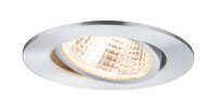 3x Paulmann Einbauleuchten inkl. Trafo Das schwenkbar Alu gebürstet 13W = 130W licht warmweiß 2700 Kelvin 24° Abstrahlwinkel