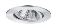 3x Paulmann Einbauleuchten inkl. Trafo Das schwenkbar Alu gebürstet 13W = 130W licht warmweiß 2700 Kelvin 24° Abstrahlwinkel