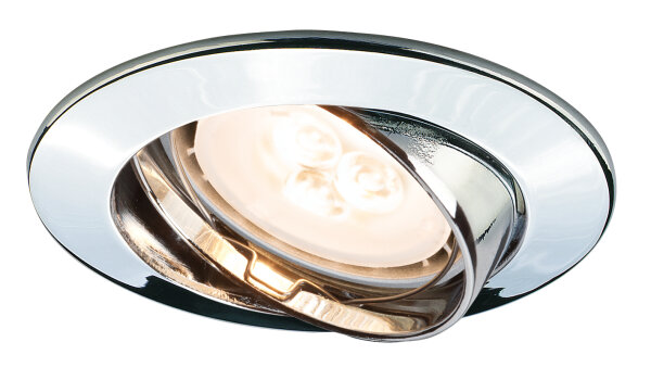 Paulmann Premium Einbauleuchten Set schwenkbar LED 3x4W 230V GU10 51mm Chrom/Alu