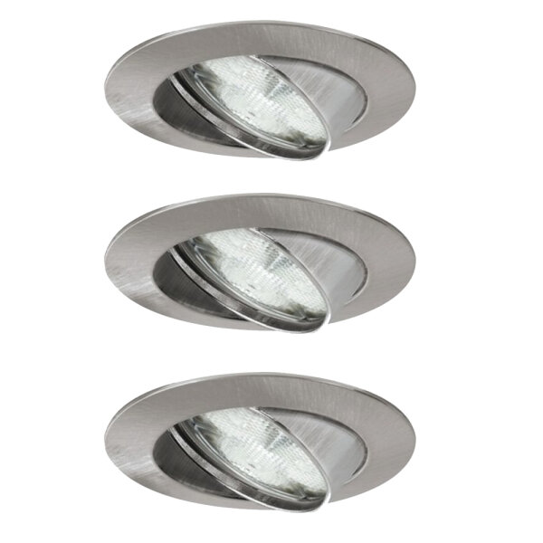 Paulmann Premium Einbauleuchten Set RGB Wellness LED mit FB 3x3W 230V 350mA 83mm Eisen gebürstet/Alu Zink
