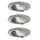 Paulmann Premium Einbauleuchten Set RGB Wellness LED mit FB 3x3W 230V 350mA 83mm Eisen gebürstet/Alu Zink