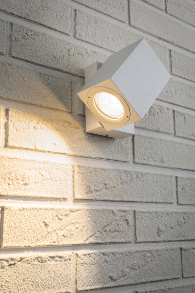 Paulmann Special Aufbauleuchte Set IP44 360° Cube Flame LED 1x7W 230V Weiß matt/Alu