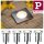 Paulmann Special MiniPlus Boden Einbauleuchten eckig IP67 Basis. 4x0,7W 2700K 12VA 43x43mm Edelstahl