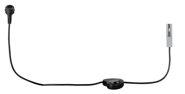 Paulmann URail Schienensystem Light&Easy Einspeisung mit Kabel chrom matt 230V Metall