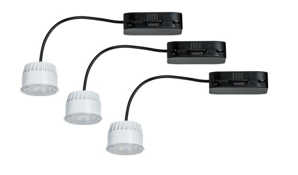 Paulmann 2Easy Einbauleuchten Basis-Set Coin Leuchtmittel klar LED 3x6,8W 2700K 230V 51mm Klar/Kunststoff