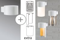 Paulmann Special Aufbauleuchte Set AmbientLED IP44 Wand LED 1x2,4W 230V 100mm Weiß matt/Alu Zink