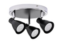 Paulmann Deckenleuchte Spotlight 2Simple LED 3x3,5W GU10 230V Schwarz Chrom