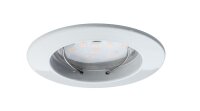 Paulmann Premium Einbauleuchten Set Coin klar rund starr LED 3x6,8W 2700K 230V 51mm Weiß matt/Alu Zink