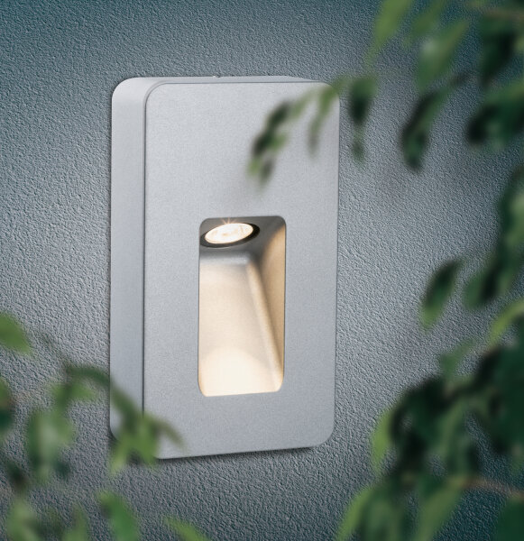 Paulmann Special Aufbauleuchte Set IP44 Wand Slot LED 2,4W 230V 93mm Alu matt/Alu