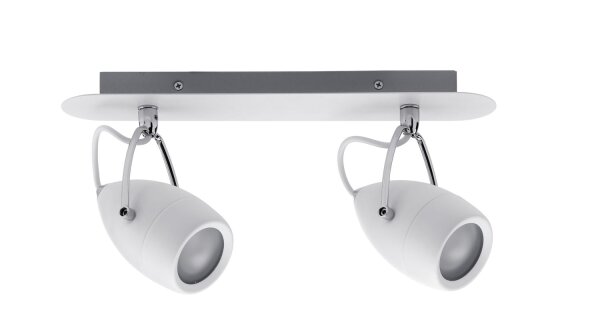 Paulmann Spotlight Drop IP44 Balken 2x3,5WGU10 Weiß/Chrom 230V Metall