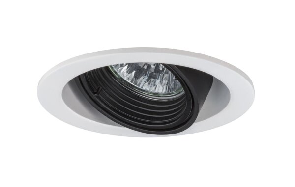 3er Set Paulmann Einbauleuchtenn rund 3x 4,5W wamweiß inkl. GU10 Sockel 51mm weiß schwarz - ergibt 3 x 40W Licht