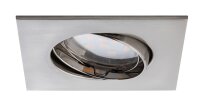 Paulmann Premium Einbauleuchten Set Coin klar eckig schwenkbar LED 3x6,8W 2700K 230V 51mm Eisen gebürstet/Alu Zink