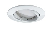 Paulmann Premium Einbauleuchten Set Coin satiniert rund schwenkbar LED 3x6,8W 2700K 230V 51mm Weiß matt/Alu Zink